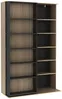 Vente-unique - PRALI Bookcase Holz, Platte GrauBeige - B 46 cm x H 185 cm x L 116,6 cm Bild 5