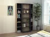 Vente-unique - PRALI Bookcase Holz, Platte GrauBeige - B 46 cm x H 185 cm x L 116,6 cm Bild 1