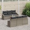 vidaXL Gartensofa-set mit Speicher 7 pcs Grau Poly-Rattan 3356445 Bild 3