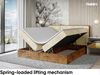 MEBLINI Boxspringbett LOFTY 2 140x200 cm mit Bettkasten - H4/Beige Samt Polsterbett - Doppelbett mit Topper & Taschenfederkern-Matratze Bild 4