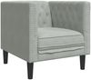 vidaXL Chesterfield-Sessel Hellgrau Samt 372673 Bild 2