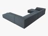 Micadoni Panorama-Ecksofa Ruby 7-Sitzer Rechts Kord Scala Blau Bild 4