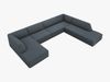 Micadoni Panorama-Ecksofa Ruby 7-Sitzer Rechts Kord Scala Blau Bild 3