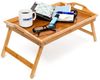 Relaxdays Betttablett Bambus lackiert klappbar Bild 1
