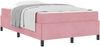 vidaXL Bettrahmen mit Matratze Rosa 120 x 190 cm Stoff 3399053 Bild 2