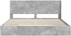 vidaXL Bettgestell mit Stauraum und Kopfteil Betongrau 200 x 200 cm 3413998 Bild 5