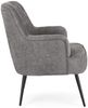 Sessel Enistena aus Stoff, modernes Design, Grau, stabiles Metallgestell, komfortable Polsterung Bild 2