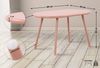 CLP 'Velva' Beistelltisch wetterfest und UV-beständigt, Metallgestell, Pink, 80 x 45 x 45 cm Bild 2