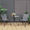 KOMFOTTEU Gartenstuhl 2 Gartenstühle mit Tisch (Set), Pulverbeschichtete Stahlrohrrahmen Bild 5