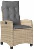 vidaXL 4-tlg. Garten-Essgruppe mit Kissen Beige Poly Rattan 3277431 Bild 3