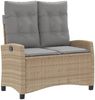 vidaXL 4-tlg. Garten-Essgruppe mit Kissen Beige Poly Rattan 3277431 Bild 4