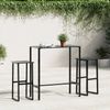 vidaXL Barhocker 2 Stk. Schwarz 38x38x80 cm Pulverbeschichteter Stahl 4009265 Bild 3