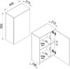 VCM Badmöbel Wandschrank Cosila 921831 Weiß / Honig-Eiche H. 59 x B. 40 x T. 22 cm Bild 5