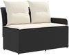 vidaXL Möbelsets mit Kissen 6 pcs Schwarz und Creme PE-Rattan 3422182 Bild 5