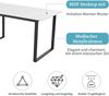 Esstischgruppe H 75 x T 80 x B 140/180 cm, ausziehbarer MDF-Tisch in Weiß mit 4 gepolsterten Stühlen Bild 5