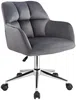 Vente-unique - PEGA Office chair SamtStoff Grau - B 60 cm x H 86 cm76 cm x L 59 cm Bild 4