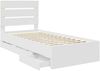 vidaXL Bettrahmen mit Schubladen Weiß 75 x 190 cm Ingenieurs Holz 3411868 Bild 5