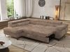 MKS Möbel 'Pablo L-Form' Ecksofa mit Schlaffunktion, verstellbare Kopfstützen, Braun, Cordstoff, ohne Topper, Links Bild 4