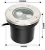 Clanmacy LED Einbaustrahler 3W LED Bodenleuchte Beleuchtung Bodenstrahler Aussen-Beleuchtung, 3er, LED wechselbar, Warmweiß Bild 2