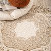 KADIMA DESIGN Teppich Orientalisch Wohnzimmer 100% Polyester Teppich Kurzflor, Läufer, Höhe: 12 mm, Florhöhe: 8 mm, Handwäsche, Rücken - Baumwolle, Läufer, 80x150, Beige Bild 3