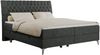 Boxspringbett mit 2 Bettkästen Matratze und Topper - MILEN - 160x200cm - Dunkelgrau Stoff - H3 Bild 3