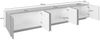 Dmora TV-Schrank Aemilor, niedriges Wohnzimmer-Sideboard, Fernsehständer-Basis, 100 % Made in Italy, 244 x 44 x 46 cm, Schiefer, Bild 3