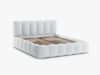 Micadoni Stauraumbett mit Kopfteil Lupine Strukturierter Stoff Moly Hellgrau 160x200 Bild 2