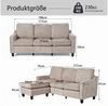 Jiexi Wohnlandschaft Premium Modulsofa Set, Flexibel kombinierbare Couch Bild 3