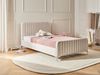 Bett mit Lattenrost Samtstoff LUNAN 120 x 200 cm Hellbeige Bild 3