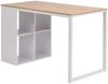 vidaXL Schreibtisch, eichenbraun/ weiß, 120 × 60 × 75 cm Bild 3