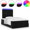 vidaXL Ottoman-Bett mit Matratzen & LEDs Schwarz 120x190 cm Samt 3314452 Bild 5