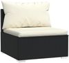vidaXL 4-tlg. Garten-Lounge-Set mit Auflagen Poly Rattan Schwarz 3101639 Bild 4