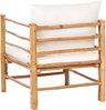 Garten Sessel CERRETO Bambusholz Cremeweiß Bild 5