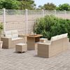 vidaXL Gartensofa-set mit Kissen 8 pcs Beige und Creme Poly Rattan 3363896 Bild 3