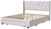 LuxeLiving Polsterbett Doppelbett Stauraumbett (Für Jugendliche geeignet), mit 4 Schubladen und Lattenrost, Leinen, 140x200 cm Bild 4