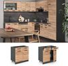 Küchenunterschrank R-Line Goldkraft Eiche 80 cm AP Marmor Vicco Bild 2