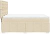 vidaXL Boxspringbett mit Matratze Creme 140x200 cm Stoff 3291710 Bild 5