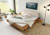 Bett mit Nachttischen Eiche 180x200x85 natur geölt, Kopfteil beige FICHTELBERG #135 Bild 2