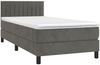 vidaXL Boxspringbett mit Matratze Dunkelgrau 100x200 cm Samt 3141408 Bild 3