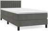 vidaXL Boxspringbett mit Matratze Dunkelgrau 100x200 cm Samt 3141408 Bild 2