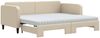 vidaXL Tagesbett Ausziehbar mit Matratzen Creme 90x200 cm Stoff 3196838 Bild 2
