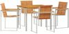vidaXL Garten Essgruppe 5 pcs Massives Akazienholz und Edelstahl 3334806 Bild 2