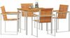 vidaXL Garten Essgruppe 5 pcs Massives Akazienholz und Edelstahl 3334806 Bild 3