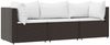 vidaXL 3-tlg. Garten-Lounge-Set mit Kissen Braun Poly Rattan 319750 Bild 2