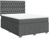 vidaXL Boxspringbett mit Matratze Dunkelgrau 140x190 cm Stoff 3293971 Bild 3