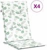 vidaXL Hochlehner-Auflagen 4 Stk. Blattmuster Stoff 361263 Bild 2