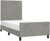 Einzelbettgestell Design für Erwachsene ohne Matratze Hellgrau 100x200 cm Samt d4859e Bild 3