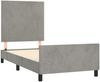 Einzelbettgestell Design für Erwachsene ohne Matratze Hellgrau 100x200 cm Samt d4859e Bild 4