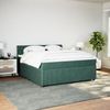 vidaXL Boxspringbett mit Matratze Dunkelgrün 180x200 cm Samt 3287815 Bild 3