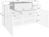Dmora Schuhregal Aristotle, Mehrzweckschrank mit 2 Türen und 1 Klapptür, Schuhregal für den Eingangsbereich, 100 % Made in Italy, 120 x 45 x 86 cm, glänzendes Weiß und Schiefer, Bild 3